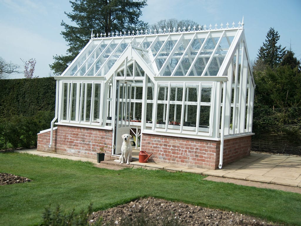 Victorian style aluminium greenhouse